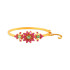 22KT GOLD RUBY AND EMERALD BANGLE