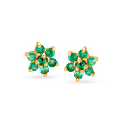 ABHA EMERALD STUD EARRINGS