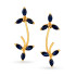 18KT GOLD SAPPHIRE DIAMOND STUD EARRINGS