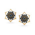 18KT GOLD SAPPHIRE DIAMOND STUD EARRINGS