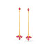 18KT RUBY FLORAL DROPS