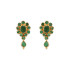 22KT GOLD EMERALD FLORAL DROPS