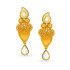 22KT GOLD AND KUNDAN GLASS DROP EARRINGS