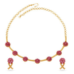 PADMA RUBY NECKWEAR AND EARRINGS SET