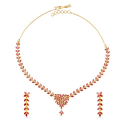 22KT GOLD AND RUBY NECKWEAR SET